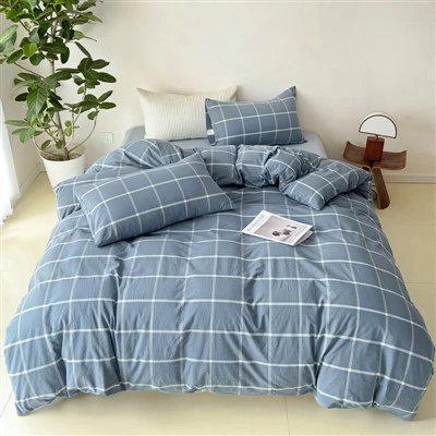 Juego de cama de algodón lavado.